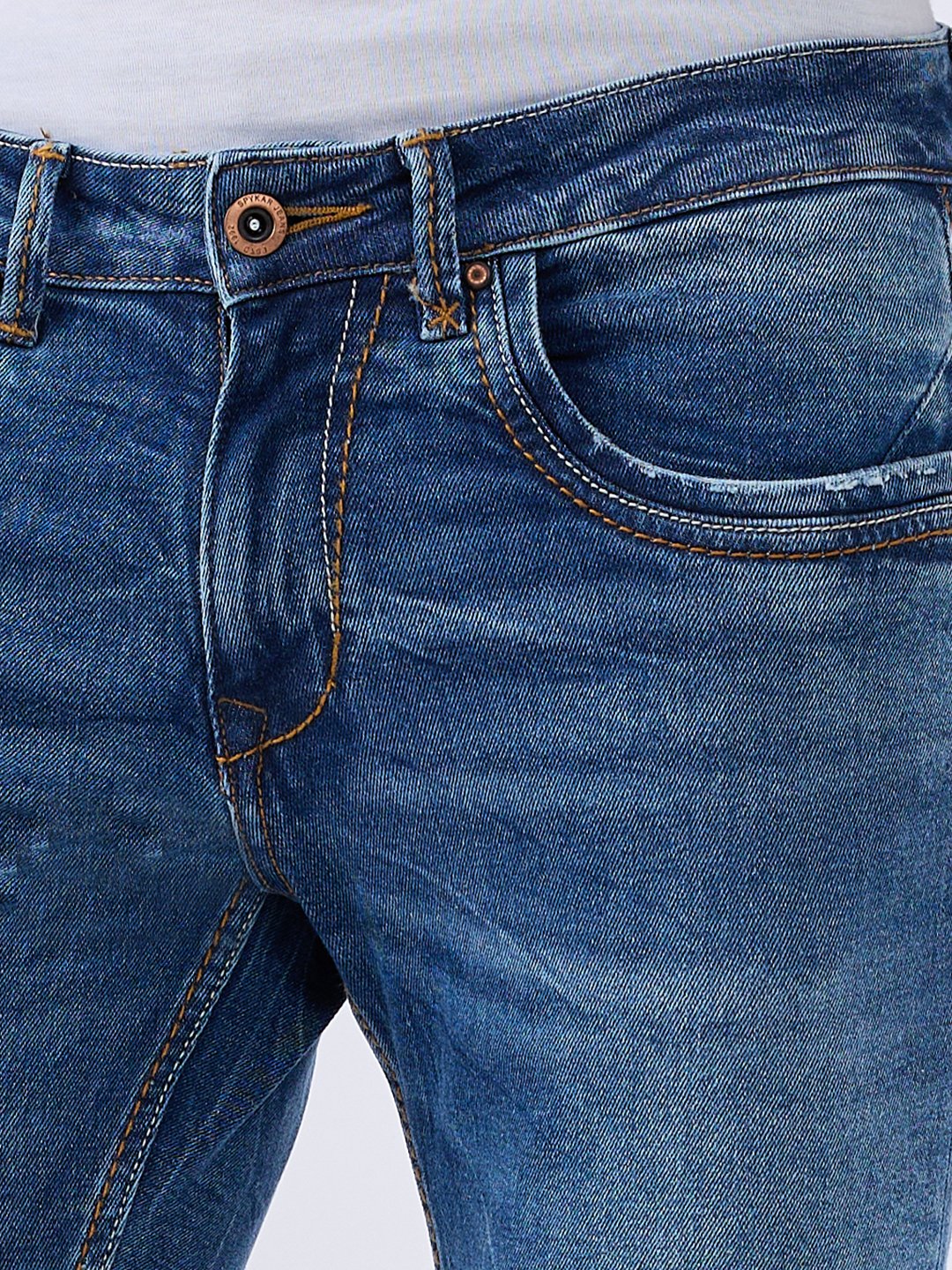 Men Kano Jeans Slim Fit Blue Mid Rise - Image 6