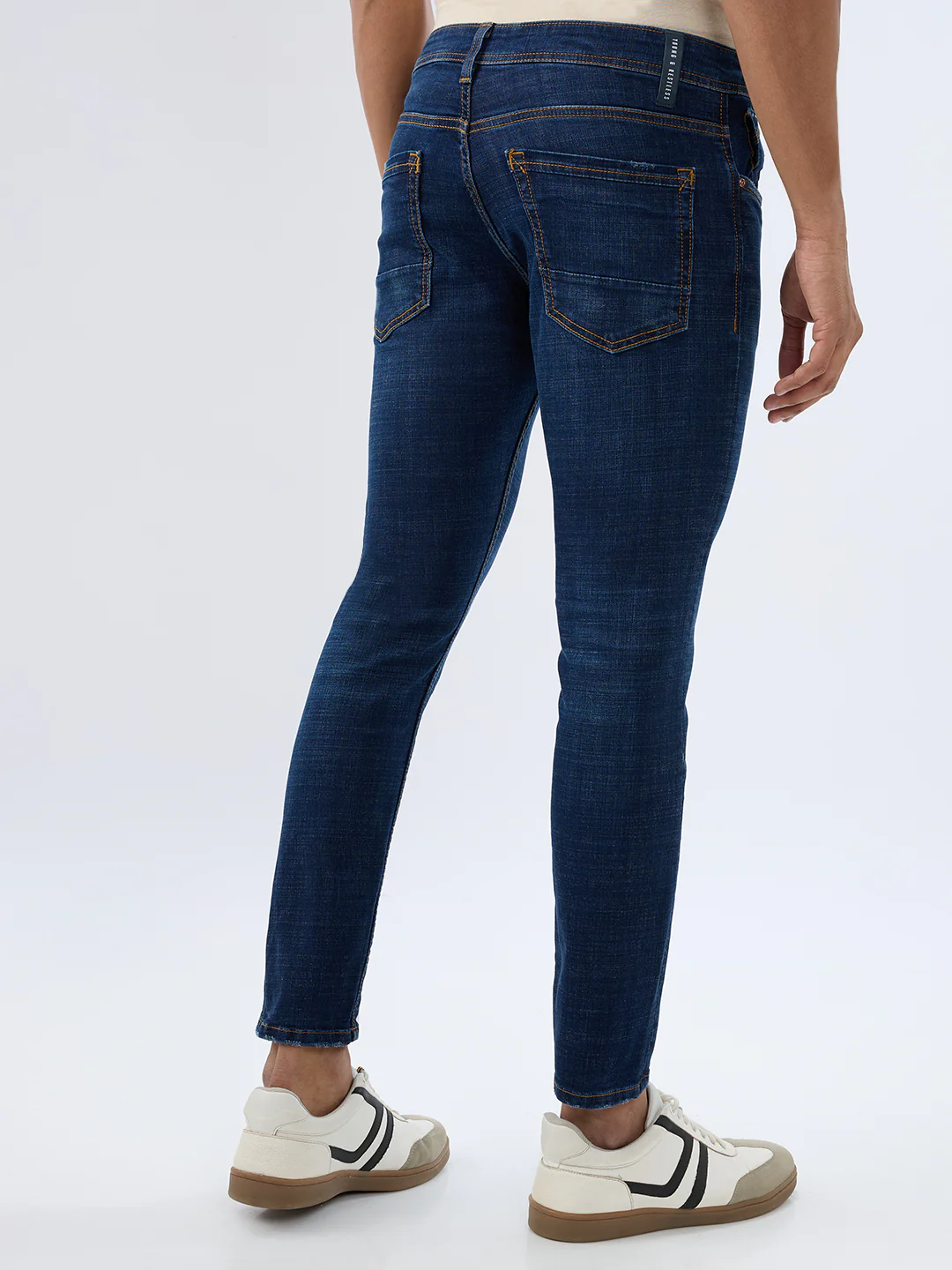 Men Kano Jeans Slim Fit Blue Mid Rise - Image 4