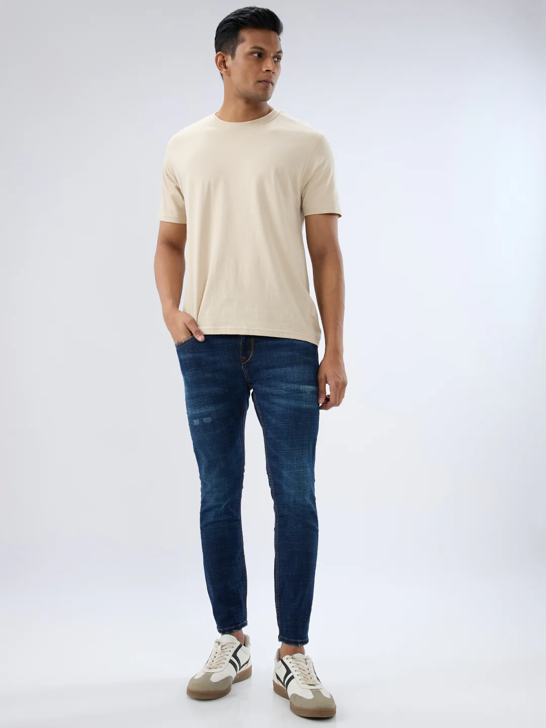 Men Kano Jeans Slim Fit Blue Mid Rise - Image 5