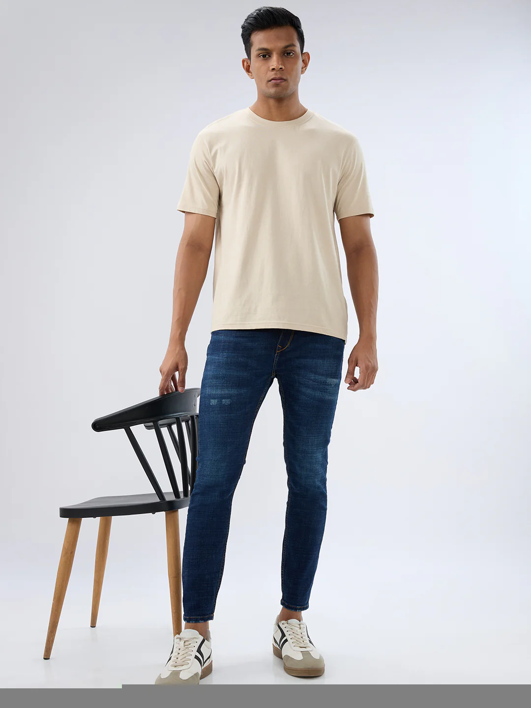 Men Kano Jeans Slim Fit Blue Mid Rise - Image 7