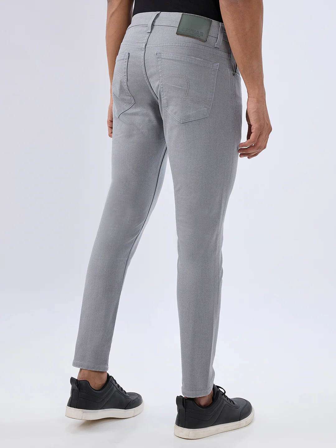 Men Kano Jeans Slim Fit Grey Mid Rise - Image 4