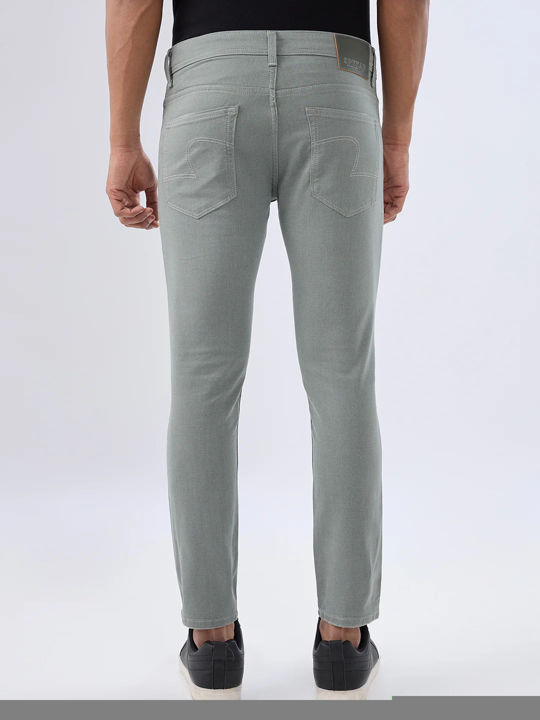 Men Kano Jeans Slim Fit Grey Mid Rise - Image 4
