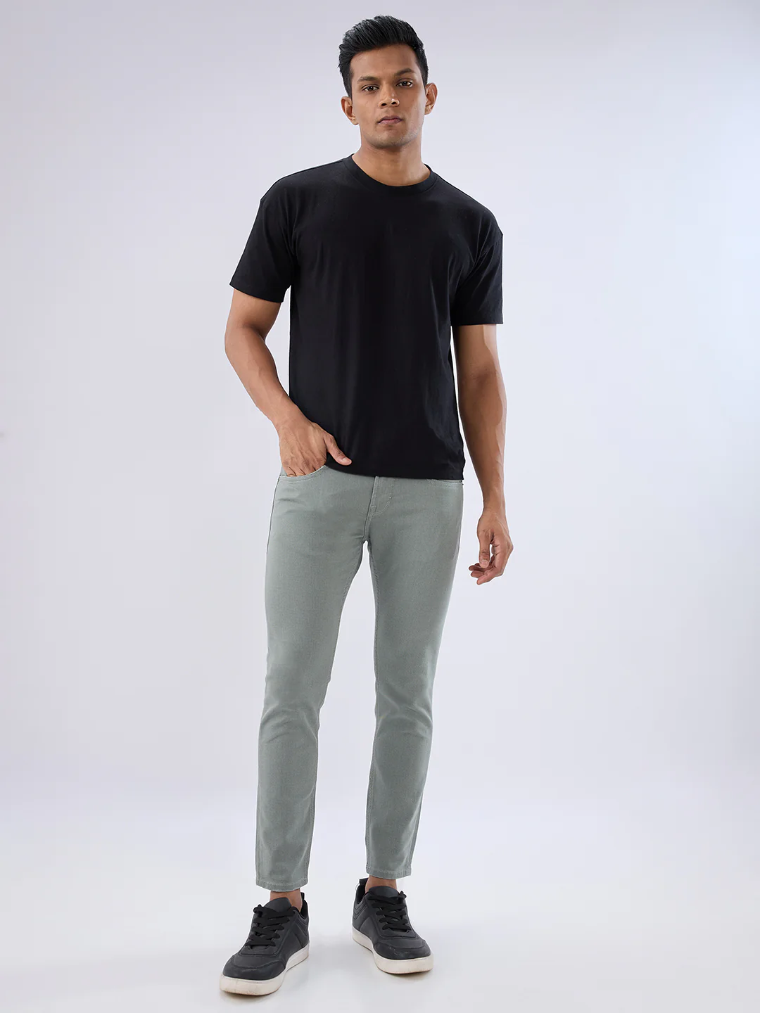 Men Kano Jeans Slim Fit Grey Mid Rise - Image 5