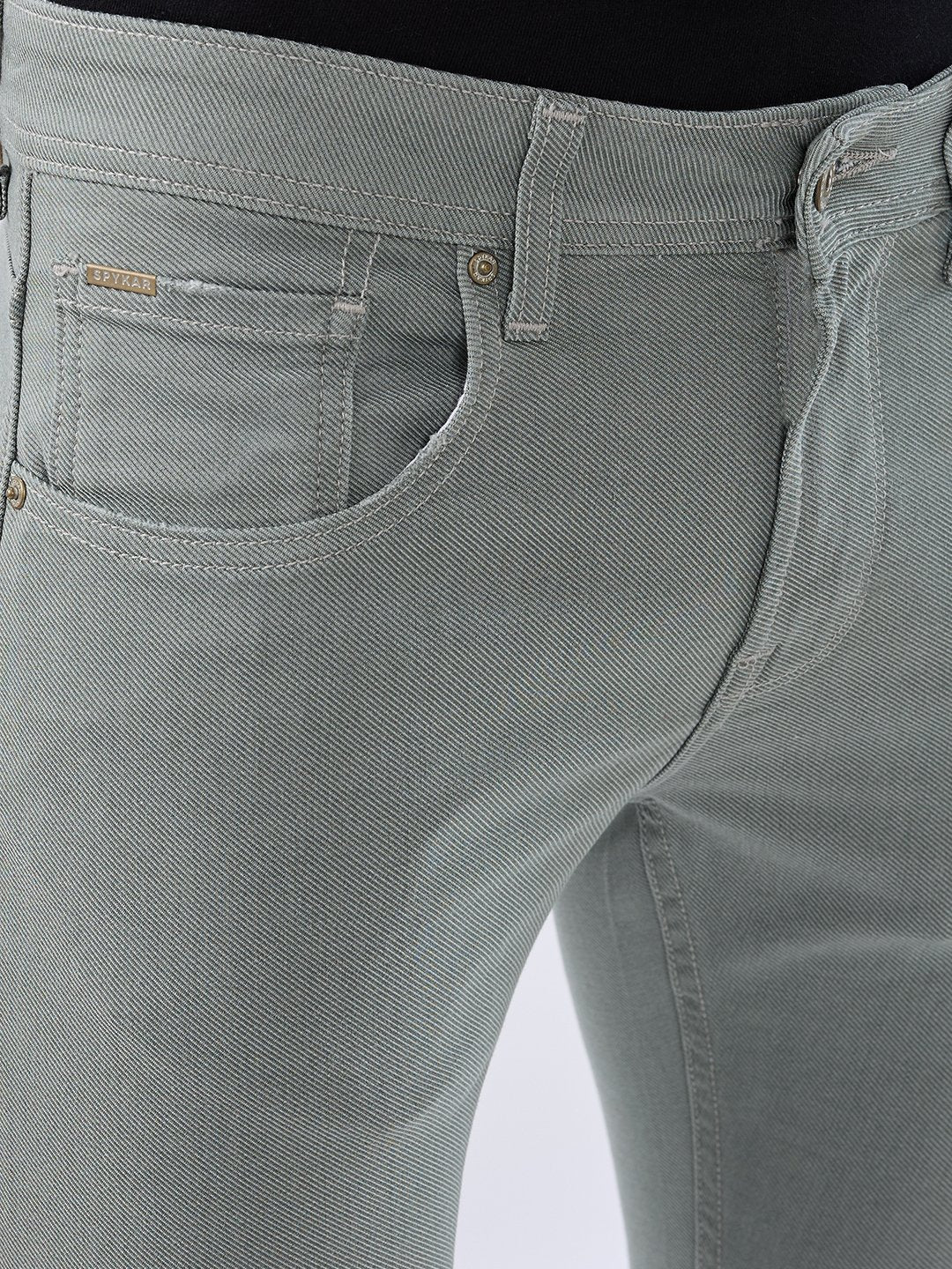 Men Kano Jeans Slim Fit Grey Mid Rise - Image 6