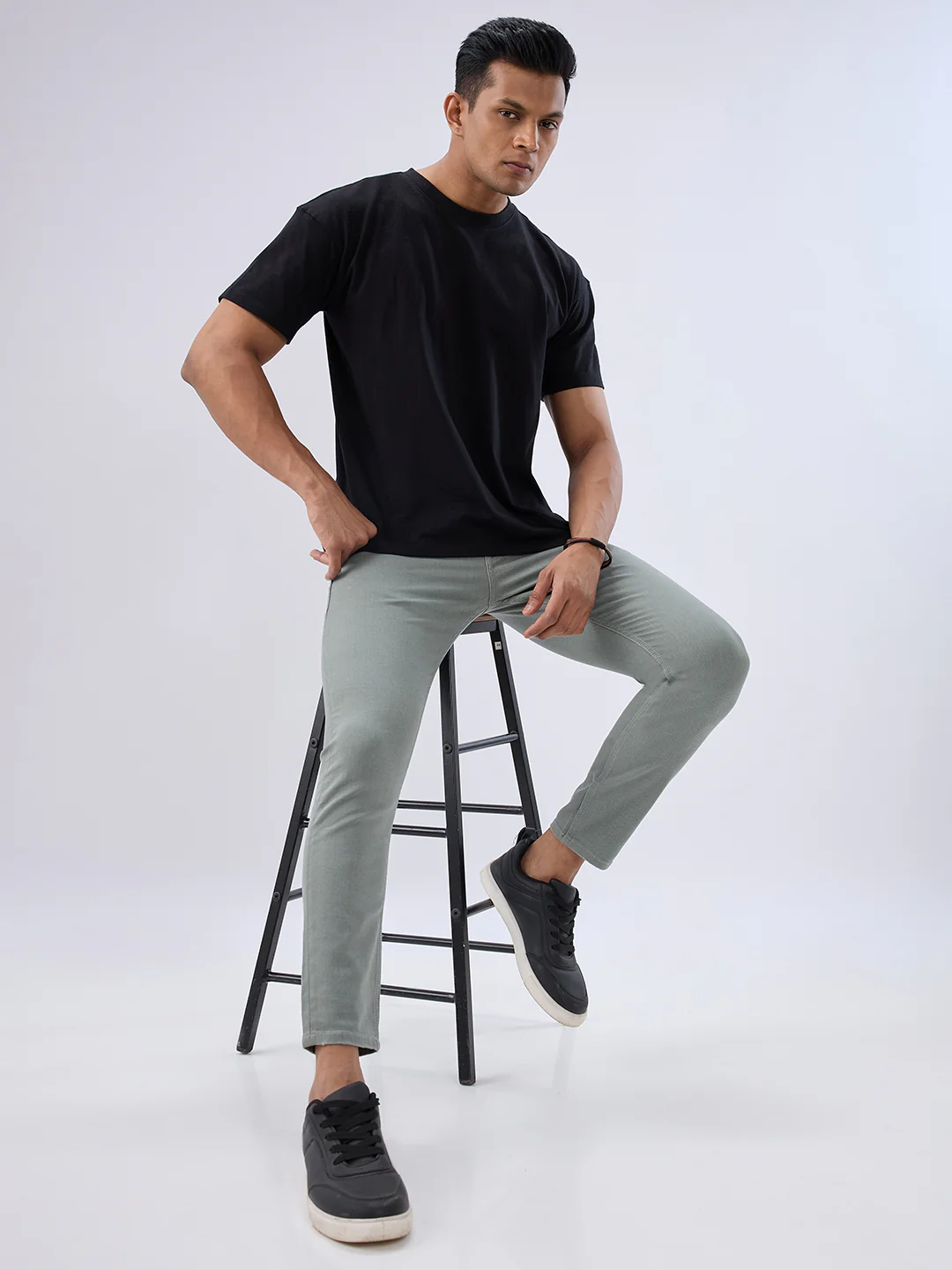 Men Kano Jeans Slim Fit Grey Mid Rise - Image 7