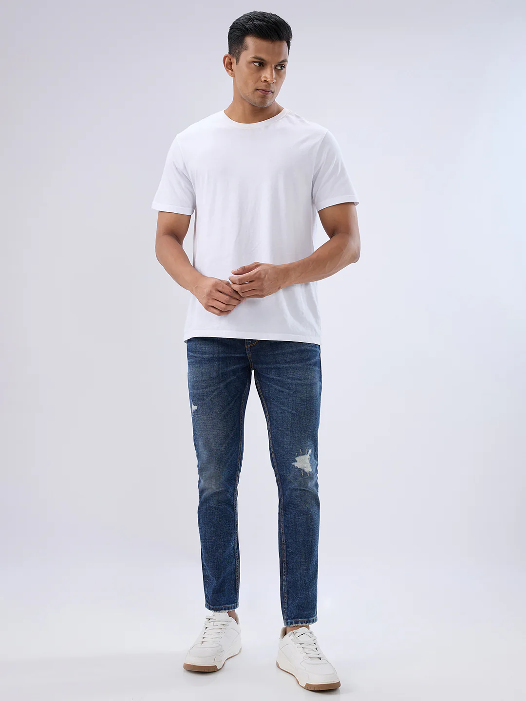 Men Kano Jeans Slim Fit Blue Mid Rise - Image 5