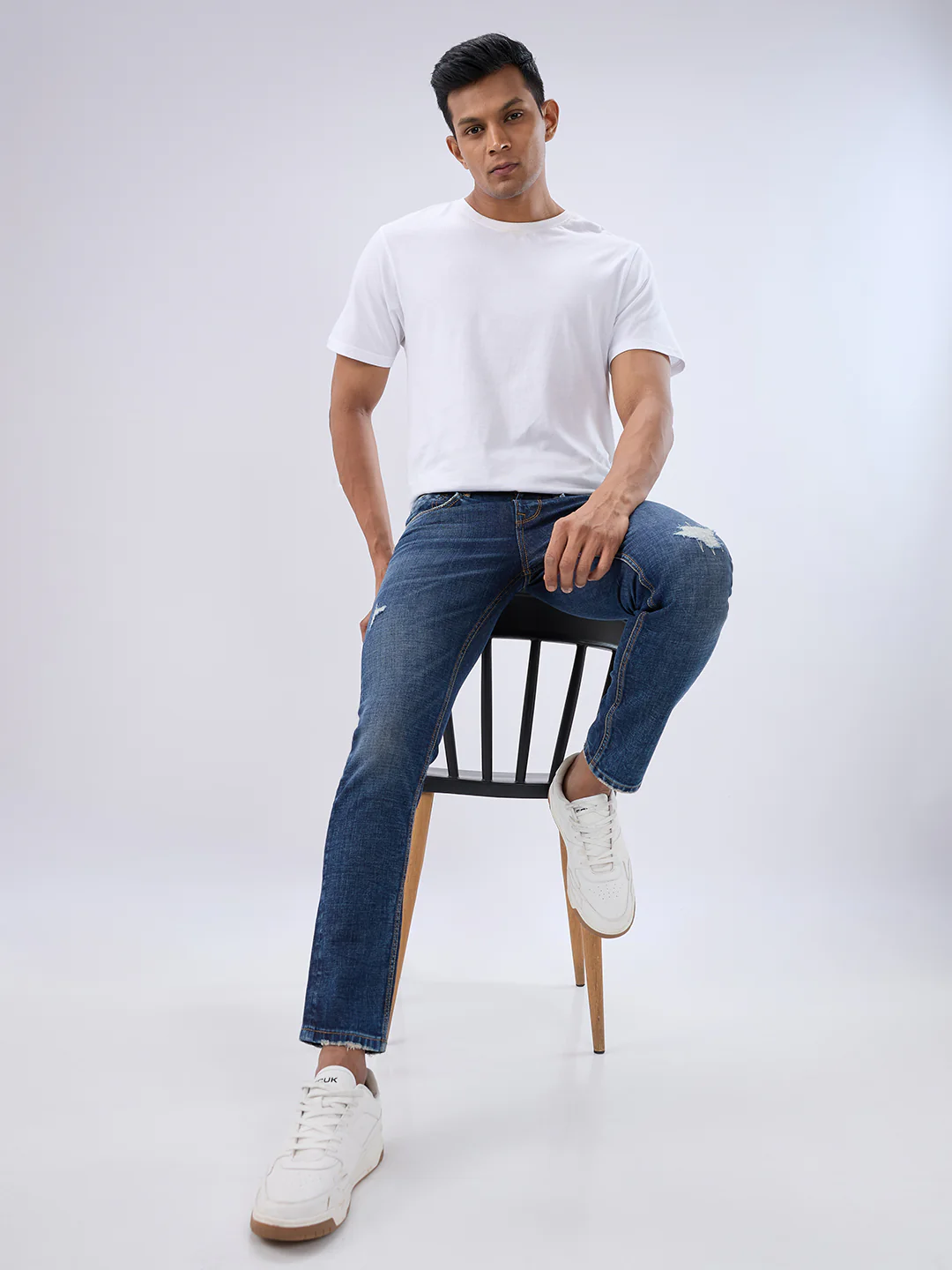 Men Kano Jeans Slim Fit Blue Mid Rise - Image 7