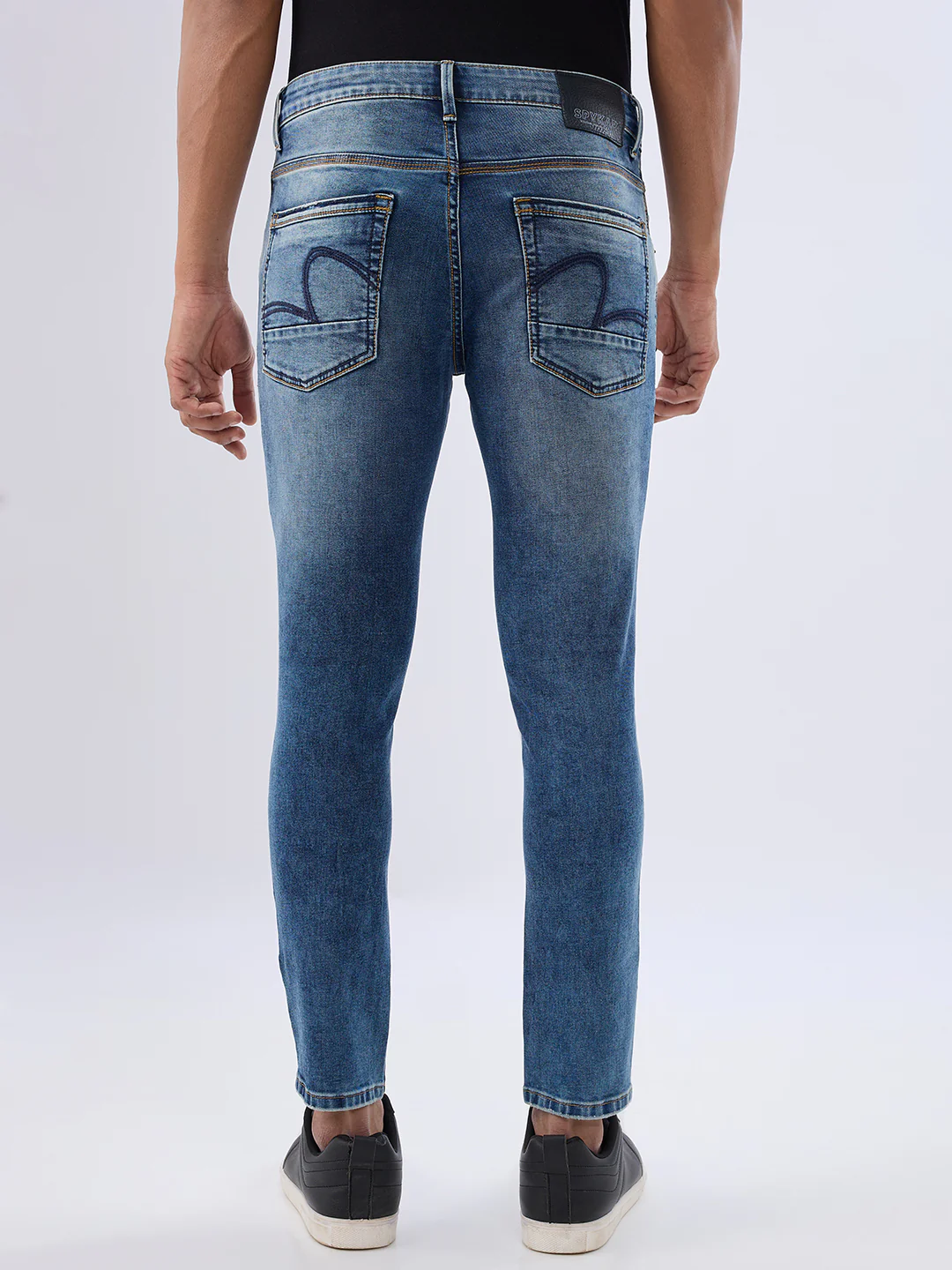 Men Kano Jeans Slim Fit Blue Mid Rise - Image 4