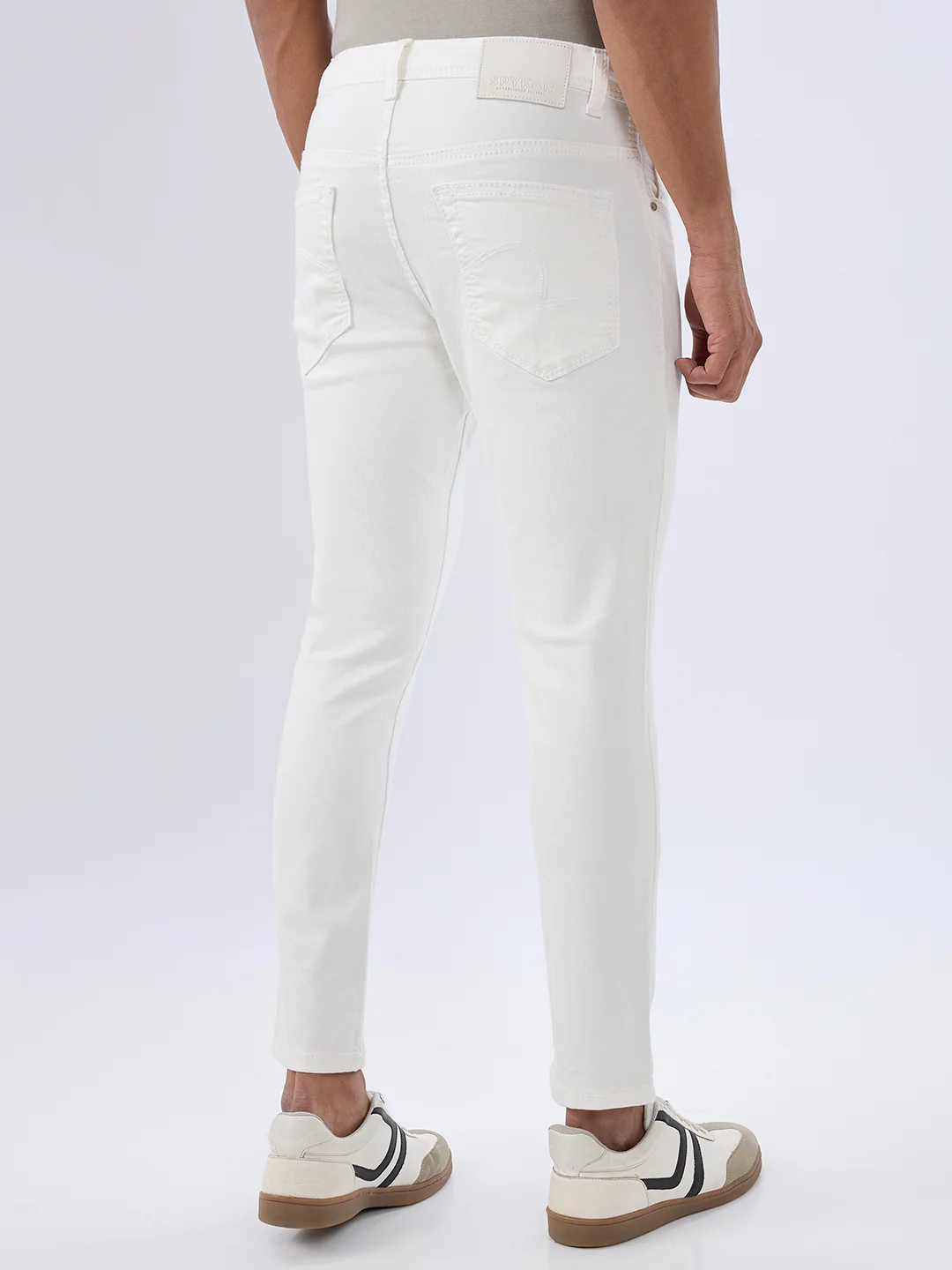 Men Kano Jeans Slim Fit White Mid Rise - Image 4