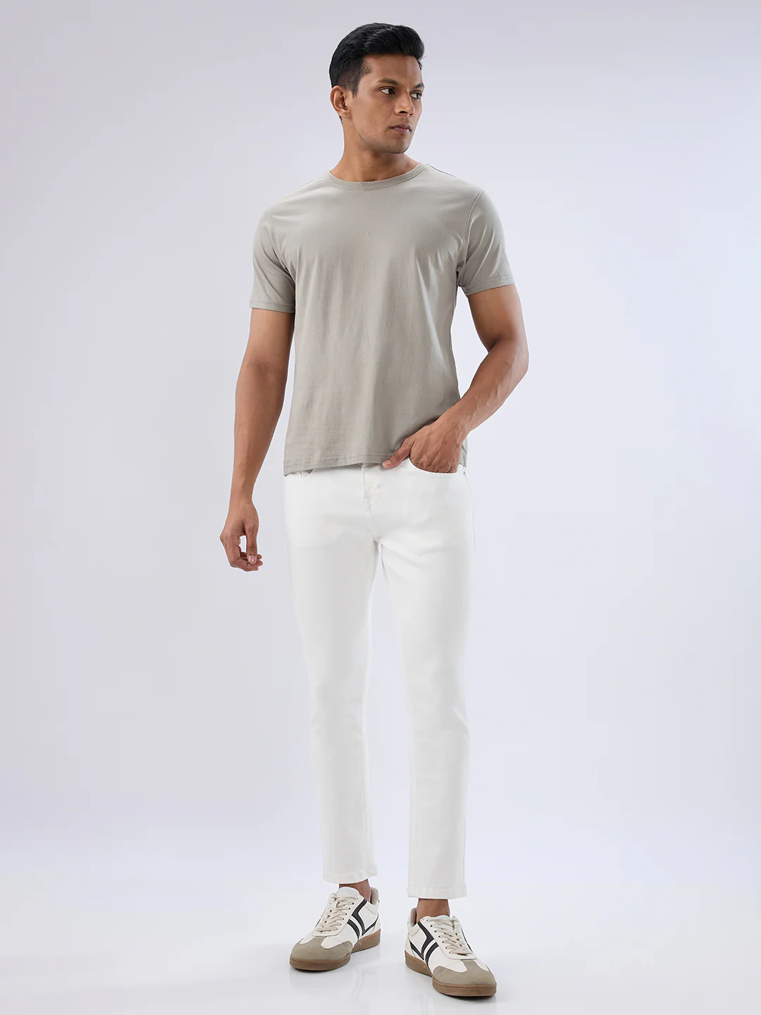 Men Kano Jeans Slim Fit White Mid Rise - Image 5