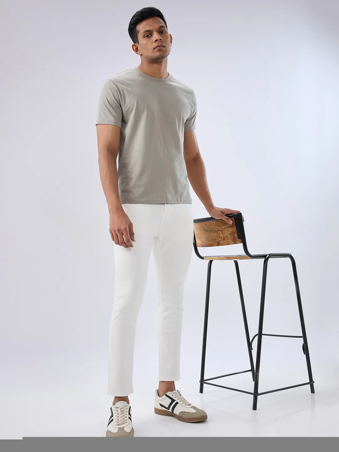 Men Kano Jeans Slim Fit White Mid Rise - Image 7
