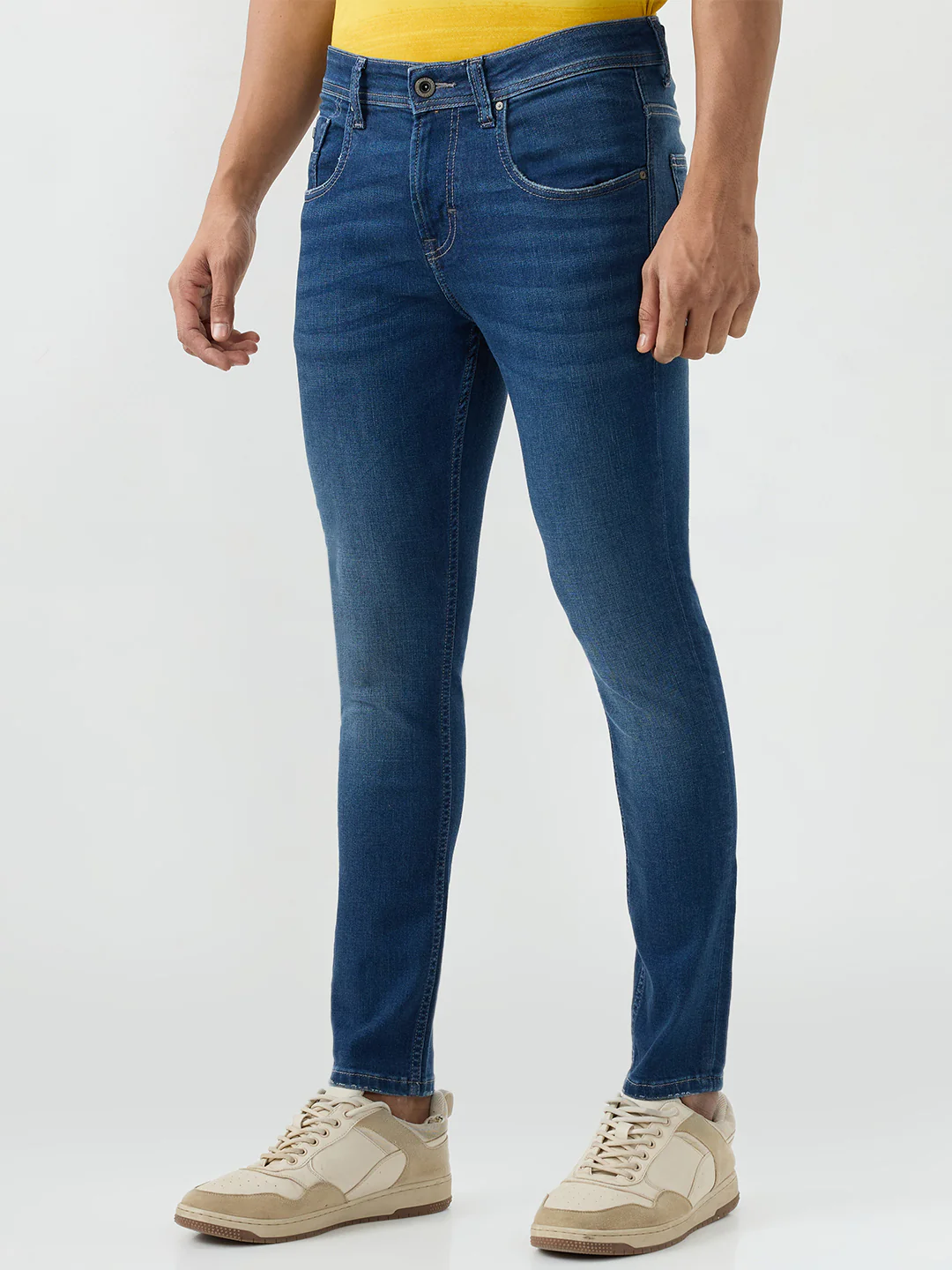 Men Kano Jeans Slim Fit Blue Mid Rise - Image 3