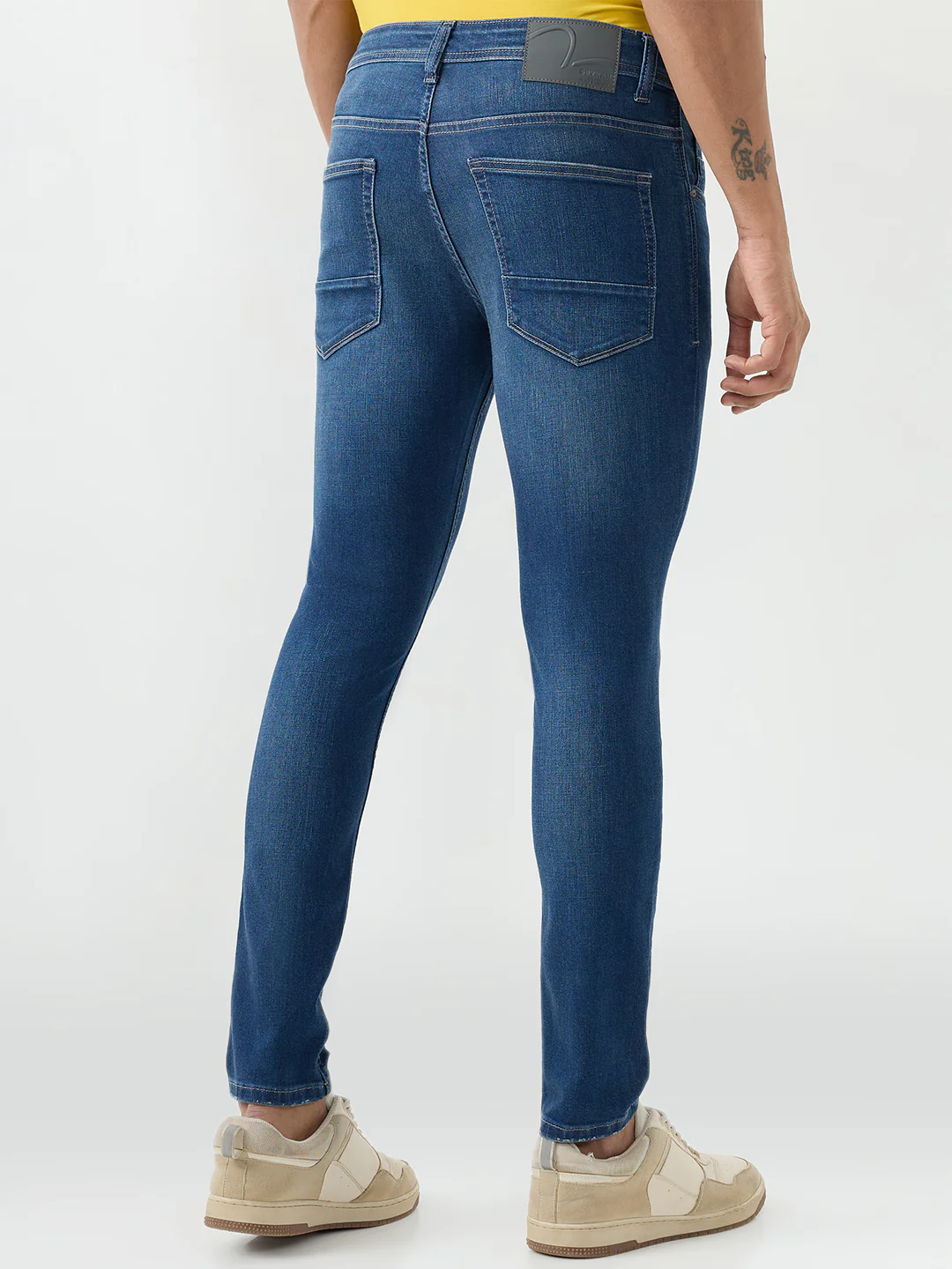 Men Kano Jeans Slim Fit Blue Mid Rise - Image 4