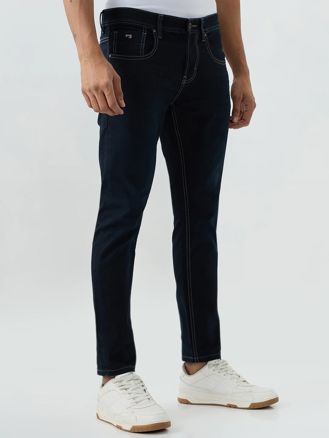 Men Kano Jeans Slim Fit Blue Mid Rise - Image 2