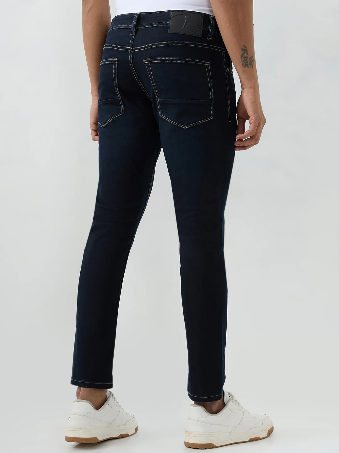 Men Kano Jeans Slim Fit Blue Mid Rise - Image 4
