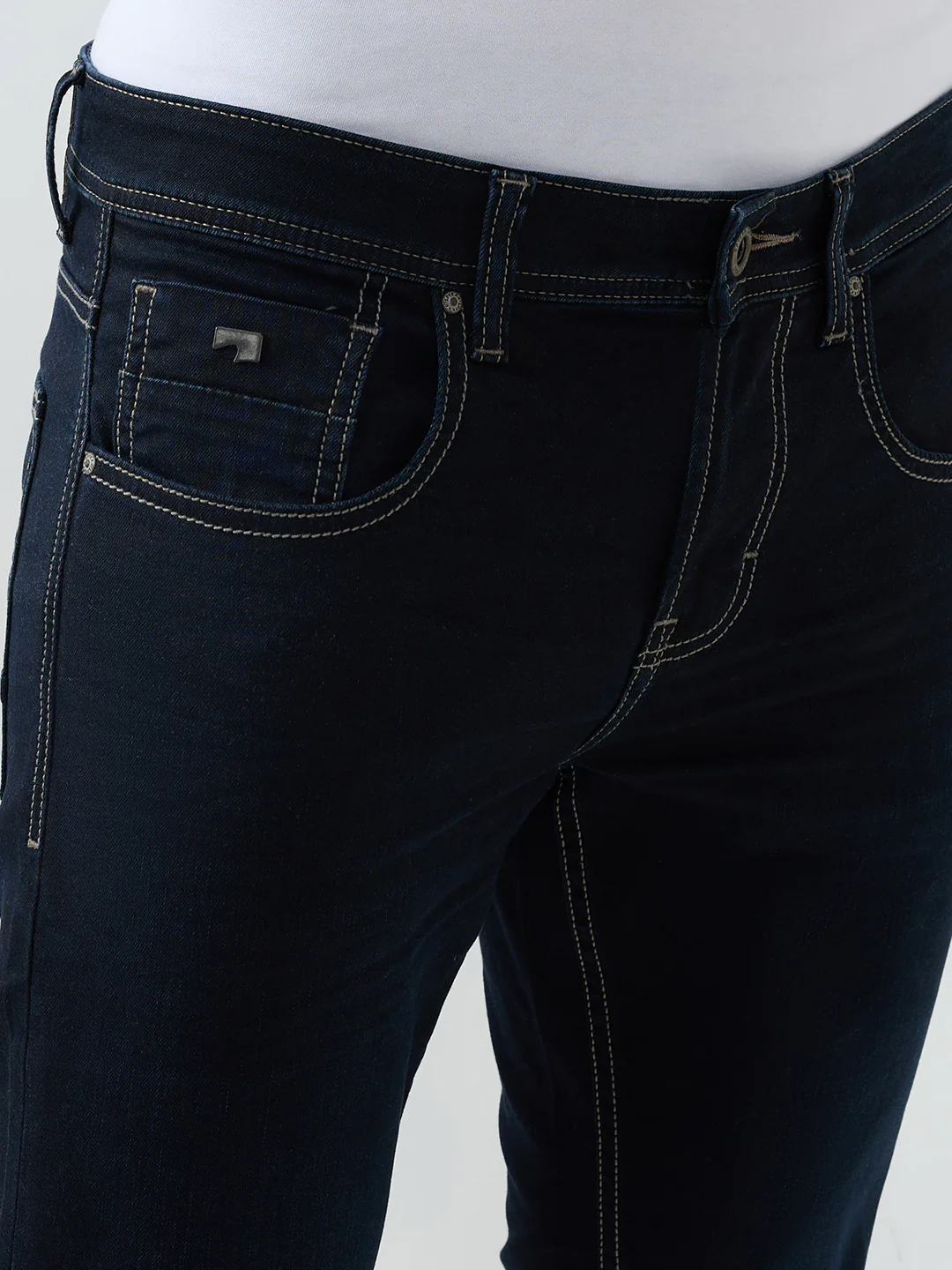 Men Kano Jeans Slim Fit Blue Mid Rise - Image 6