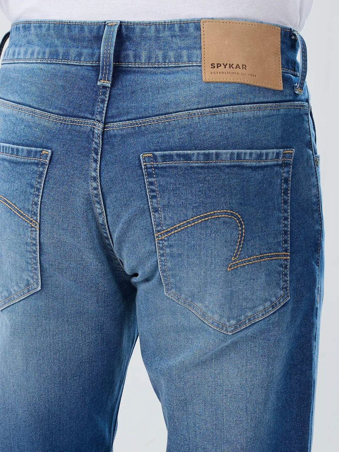 Men Rafter Jeans Boot Cut Fit Mid Blue Mid Rise - Image 7
