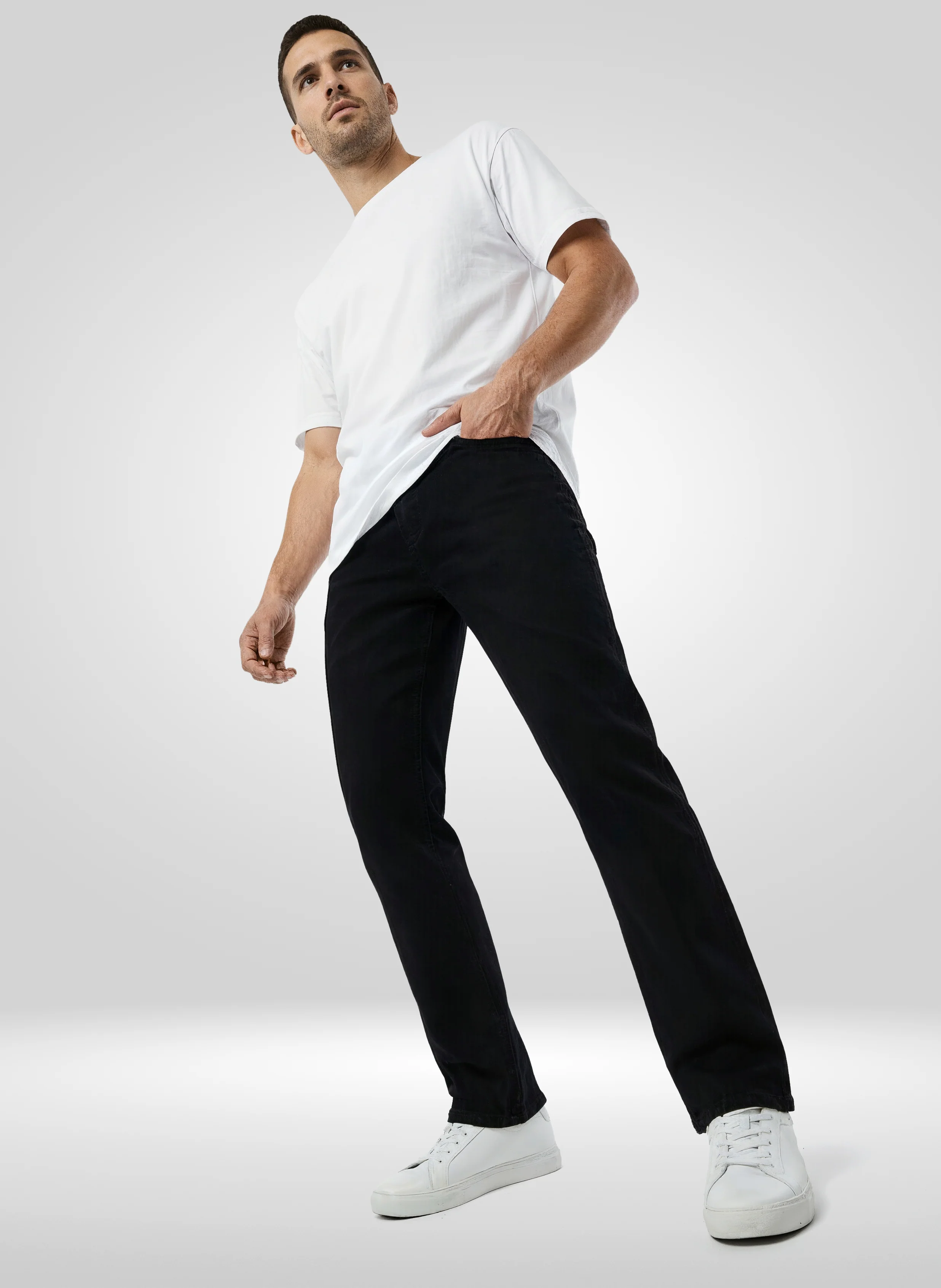 Men Rafter Jeans Boot Cut Fit Black Mid Rise