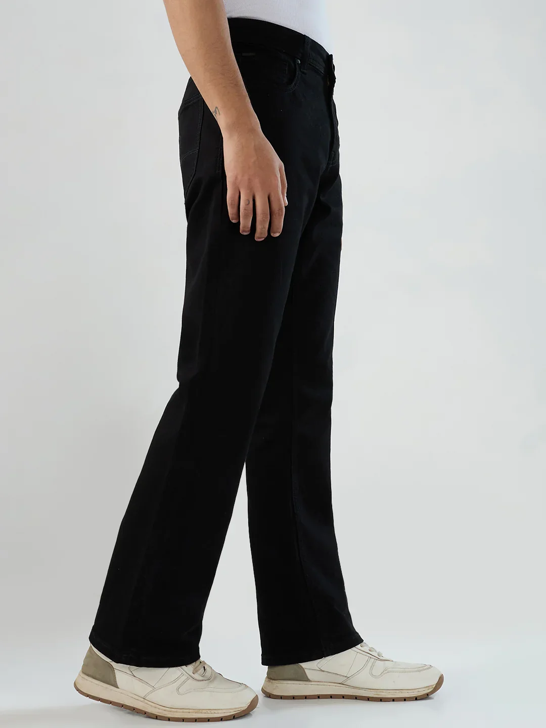 Men Rafter Jeans Boot Cut Fit Black Mid Rise - Image 3
