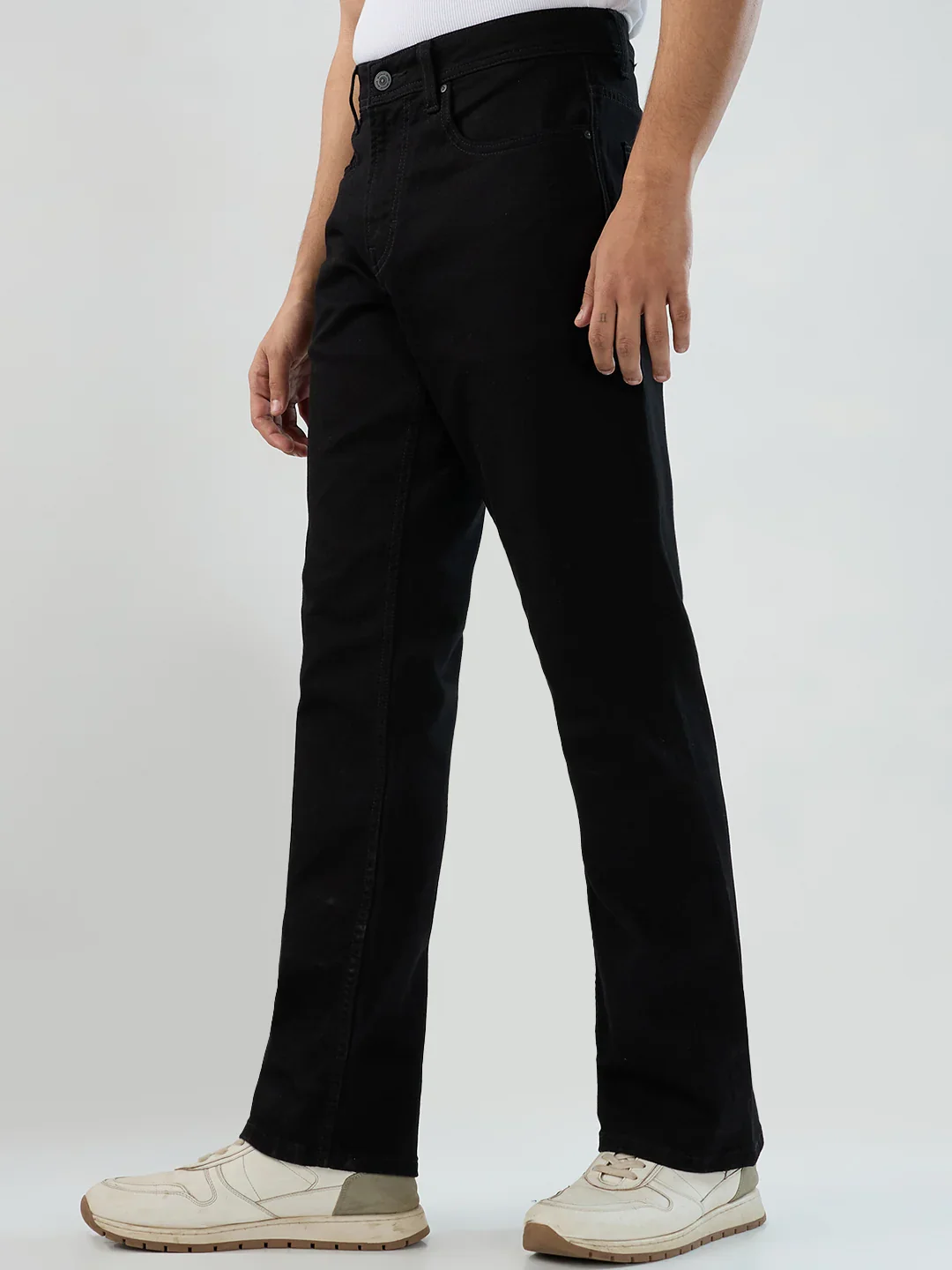 Men Rafter Jeans Boot Cut Fit Black Mid Rise - Image 4