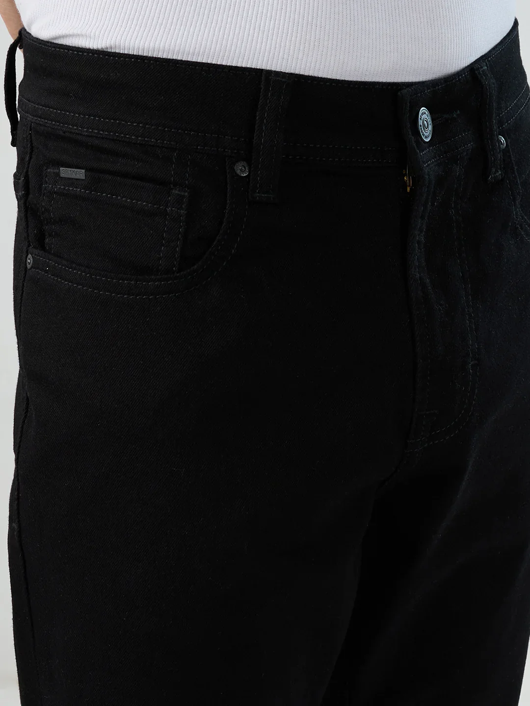 Men Rafter Jeans Boot Cut Fit Black Mid Rise - Image 6