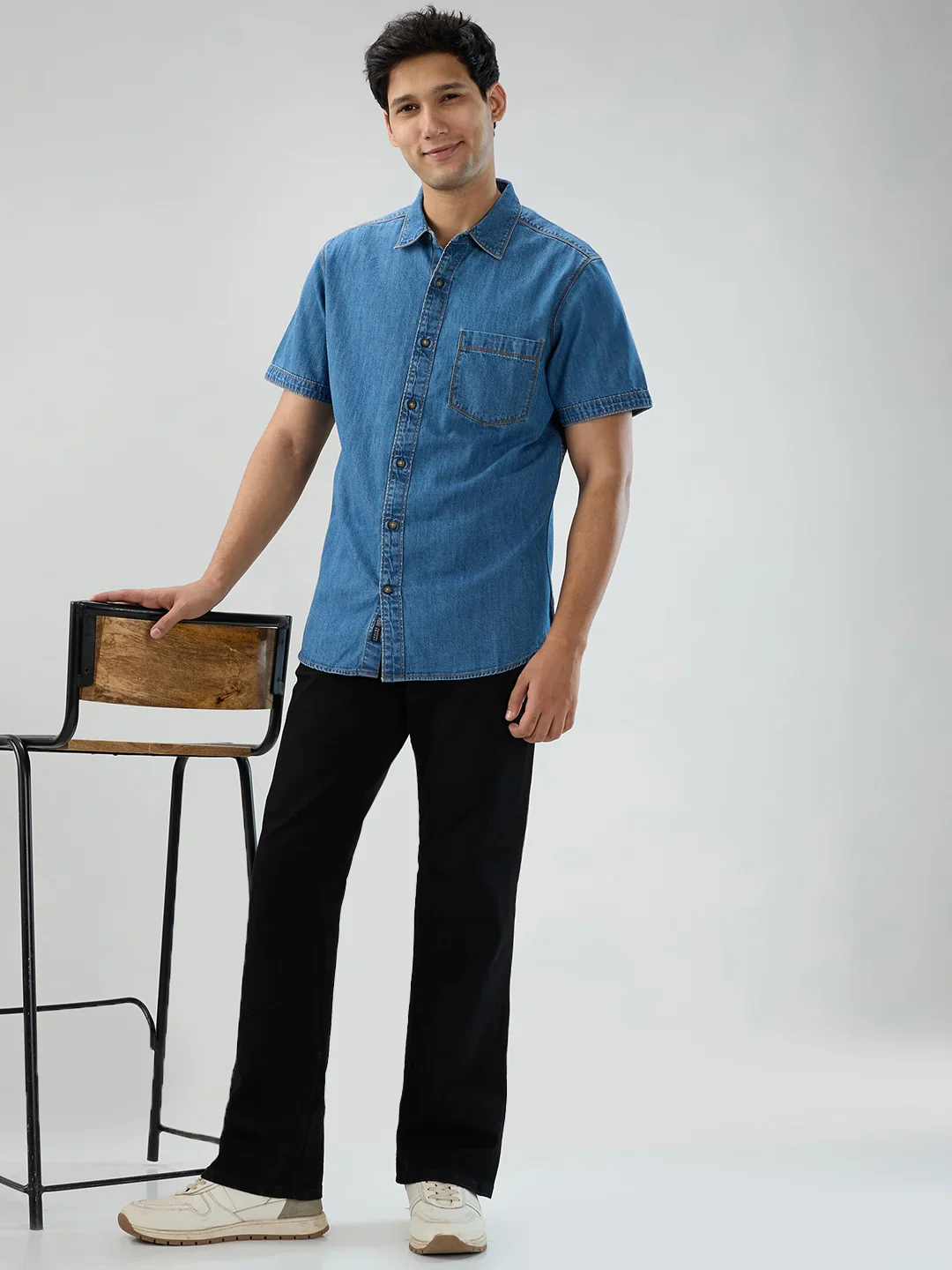 Men Rafter Jeans Boot Cut Fit Black Mid Rise - Image 7