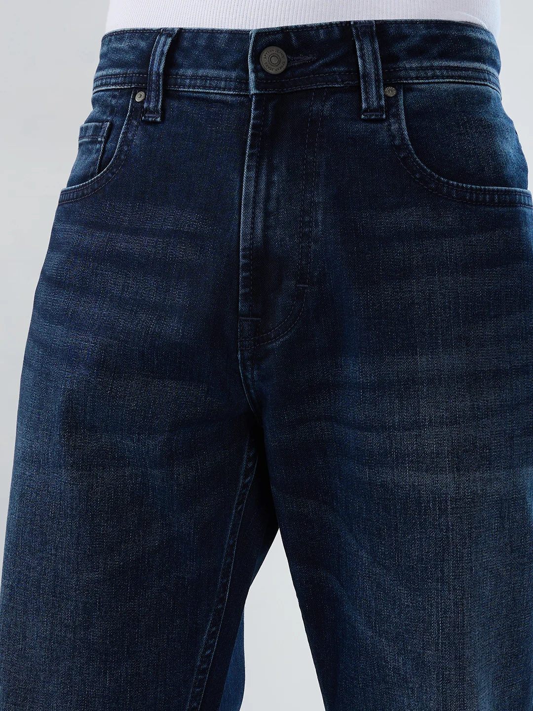 Men Rafter Jeans Boot Cut Fit Dark Blue Mid Rise - Image 4