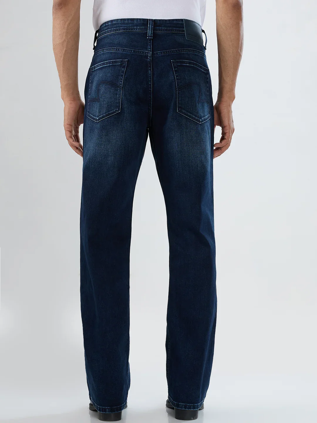 Men Rafter Jeans Boot Cut Fit Dark Blue Mid Rise - Image 6