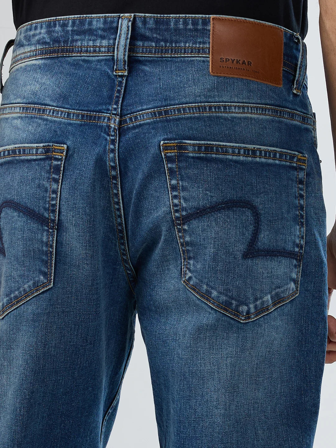 Men Rafter Jeans Boot Cut Fit Mid Blue Mid Rise - Image 7