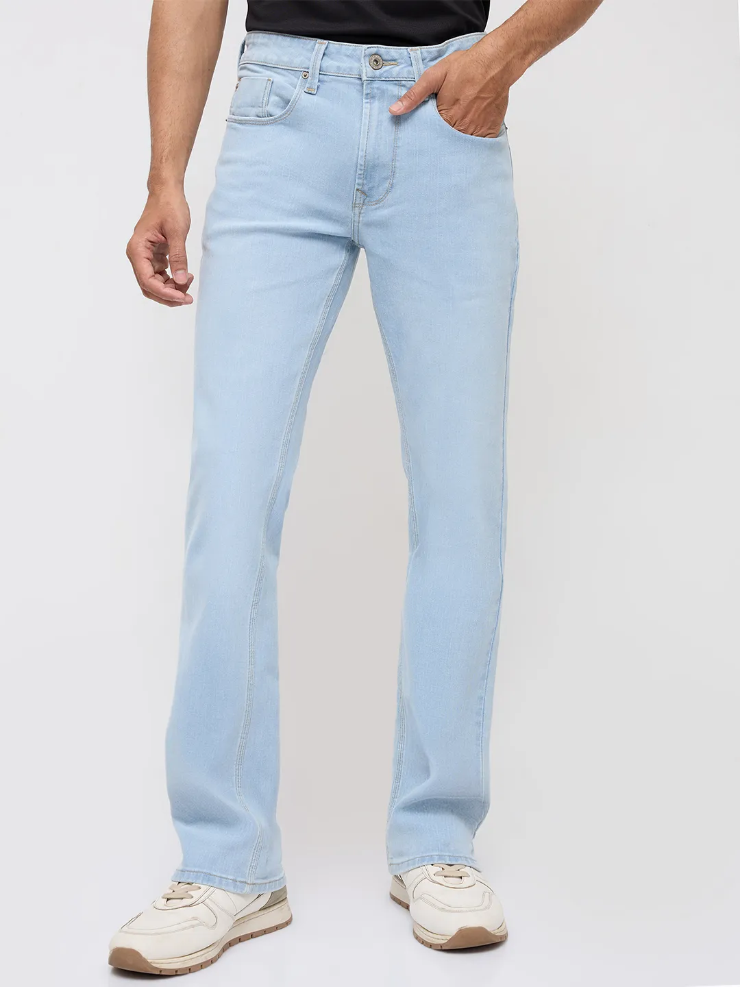 Men Rafter Jeans Boot Cut Fit Light Blue Mid Rise - Image 2