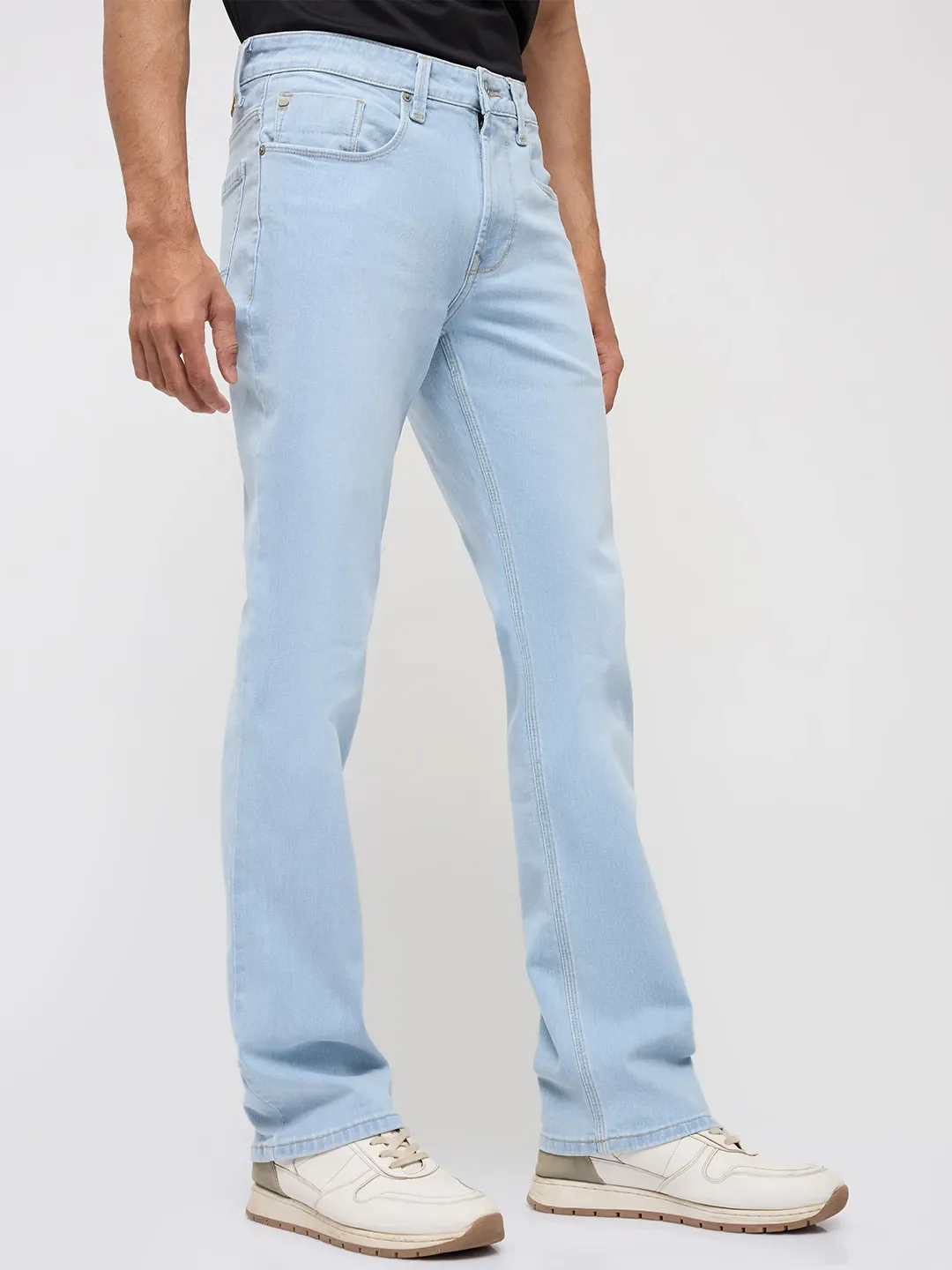 Men Rafter Jeans Boot Cut Fit Light Blue Mid Rise - Image 3