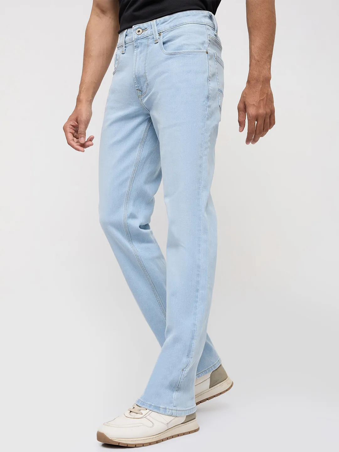 Men Rafter Jeans Boot Cut Fit Light Blue Mid Rise - Image 4