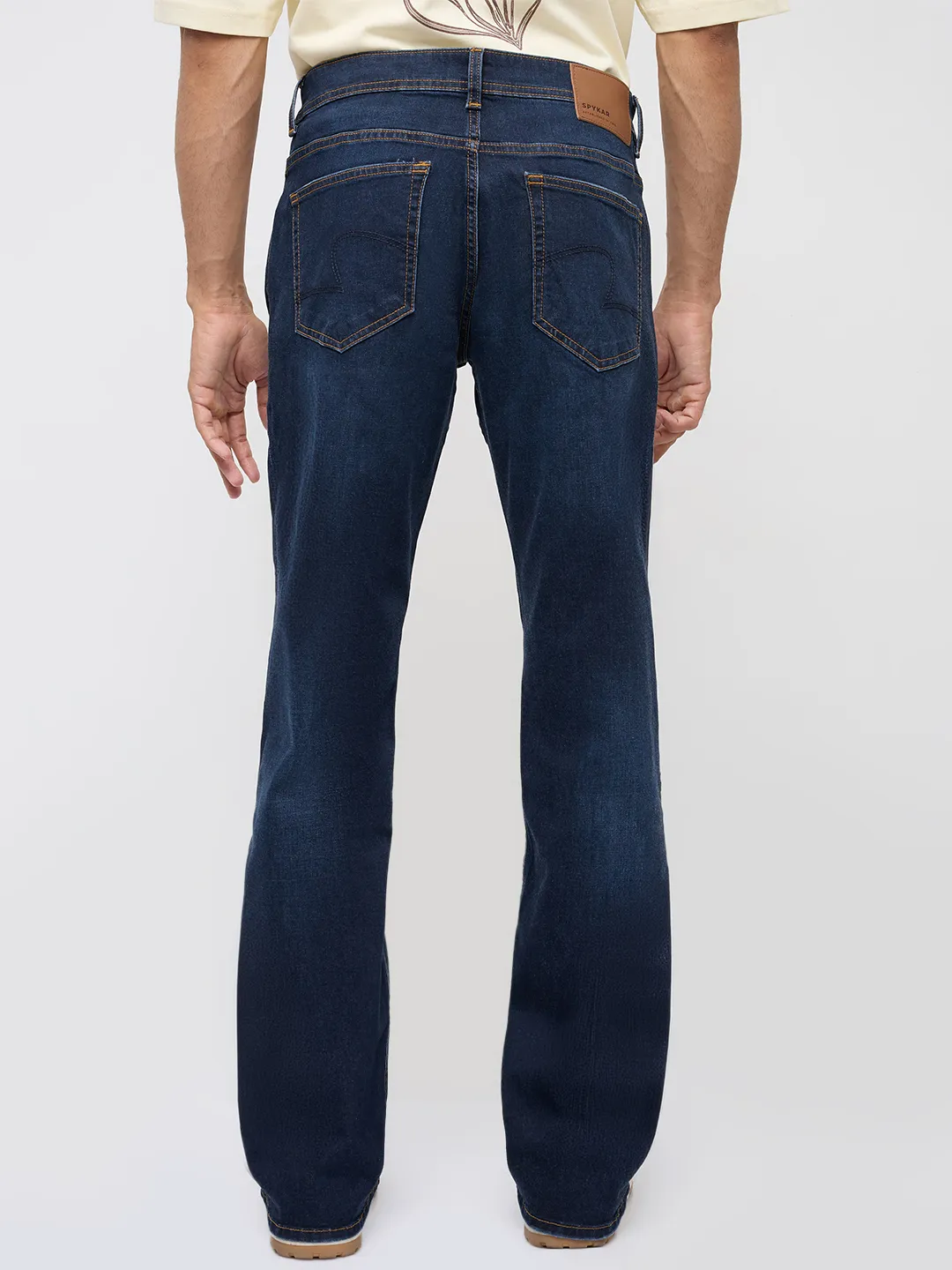 Men Rafter Jeans Boot Cut Fit Dark Blue Mid Rise - Image 5
