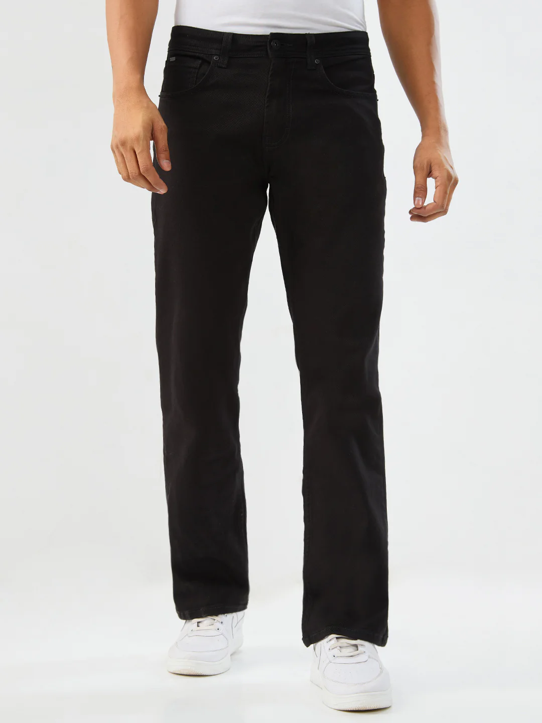 Men Rafter Jeans Boot Cut Fit Black Mid Rise