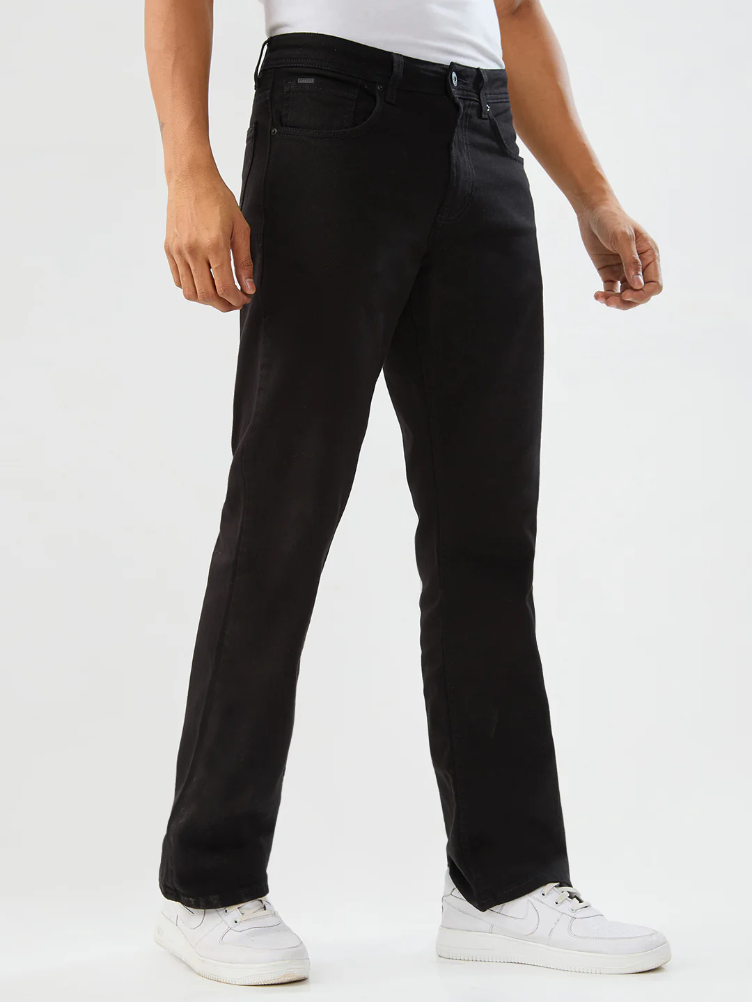 Men Rafter Jeans Boot Cut Fit Black Mid Rise - Image 2