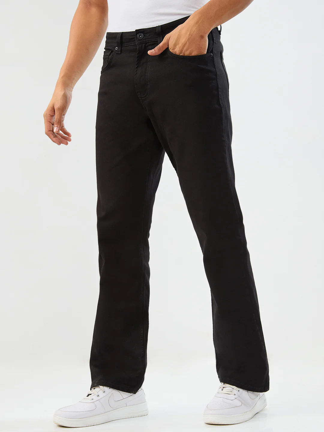 Men Rafter Jeans Boot Cut Fit Black Mid Rise - Image 3