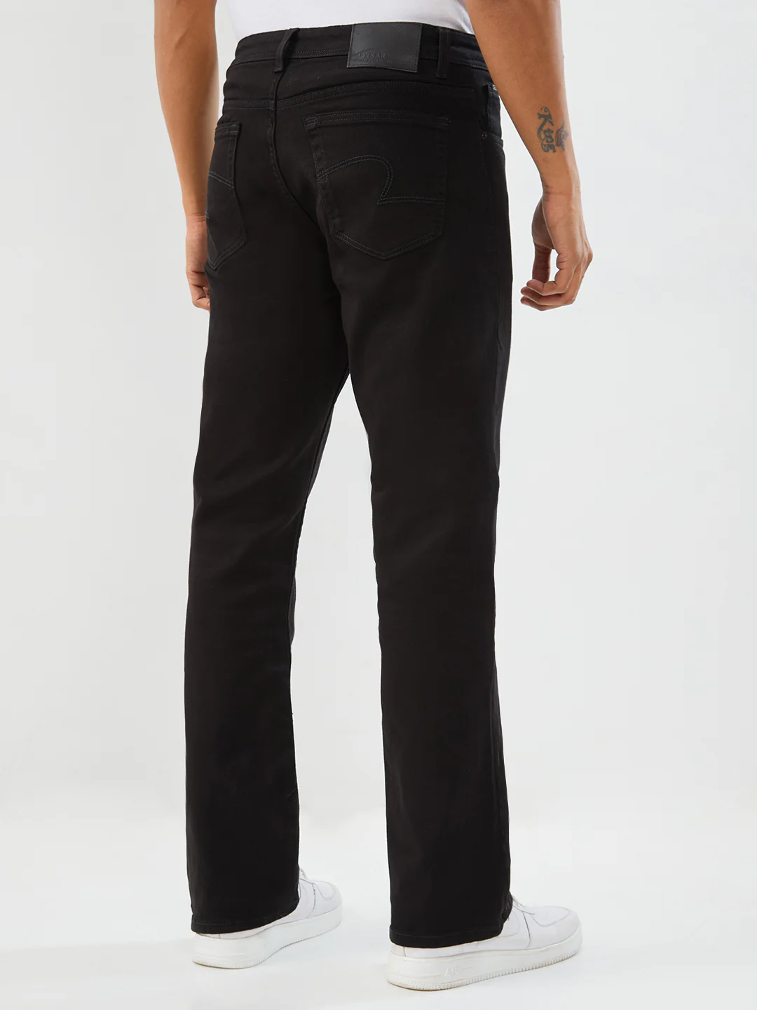 Men Rafter Jeans Boot Cut Fit Black Mid Rise - Image 4