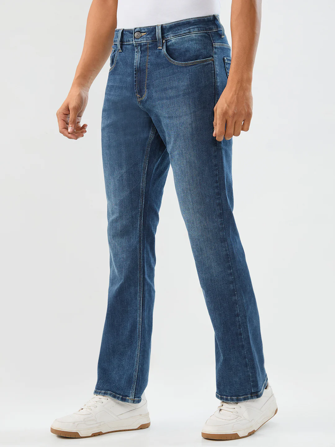 Men Rafter Jeans Boot Cut Fit Blue Mid Rise - Image 3