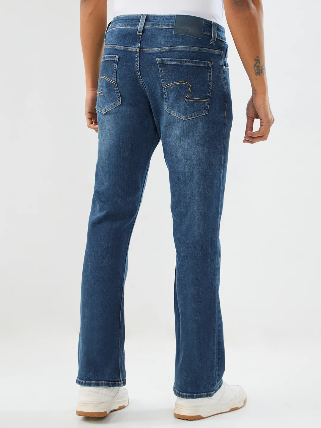 Men Rafter Jeans Boot Cut Fit Blue Mid Rise - Image 4