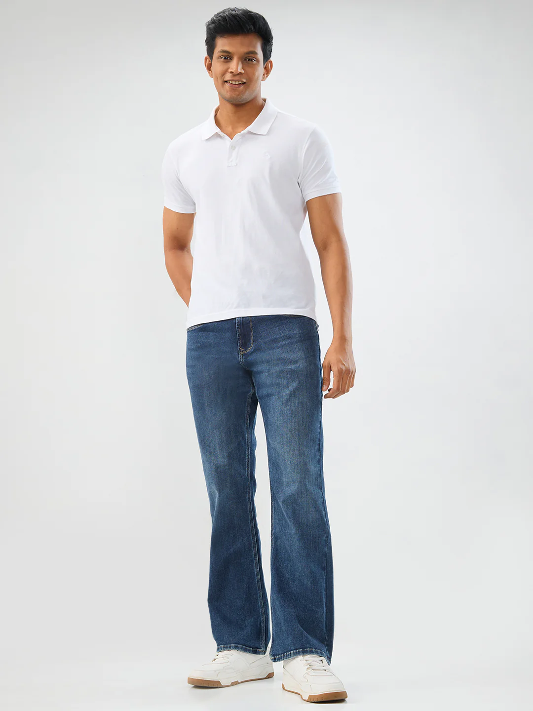 Men Rafter Jeans Boot Cut Fit Blue Mid Rise - Image 5