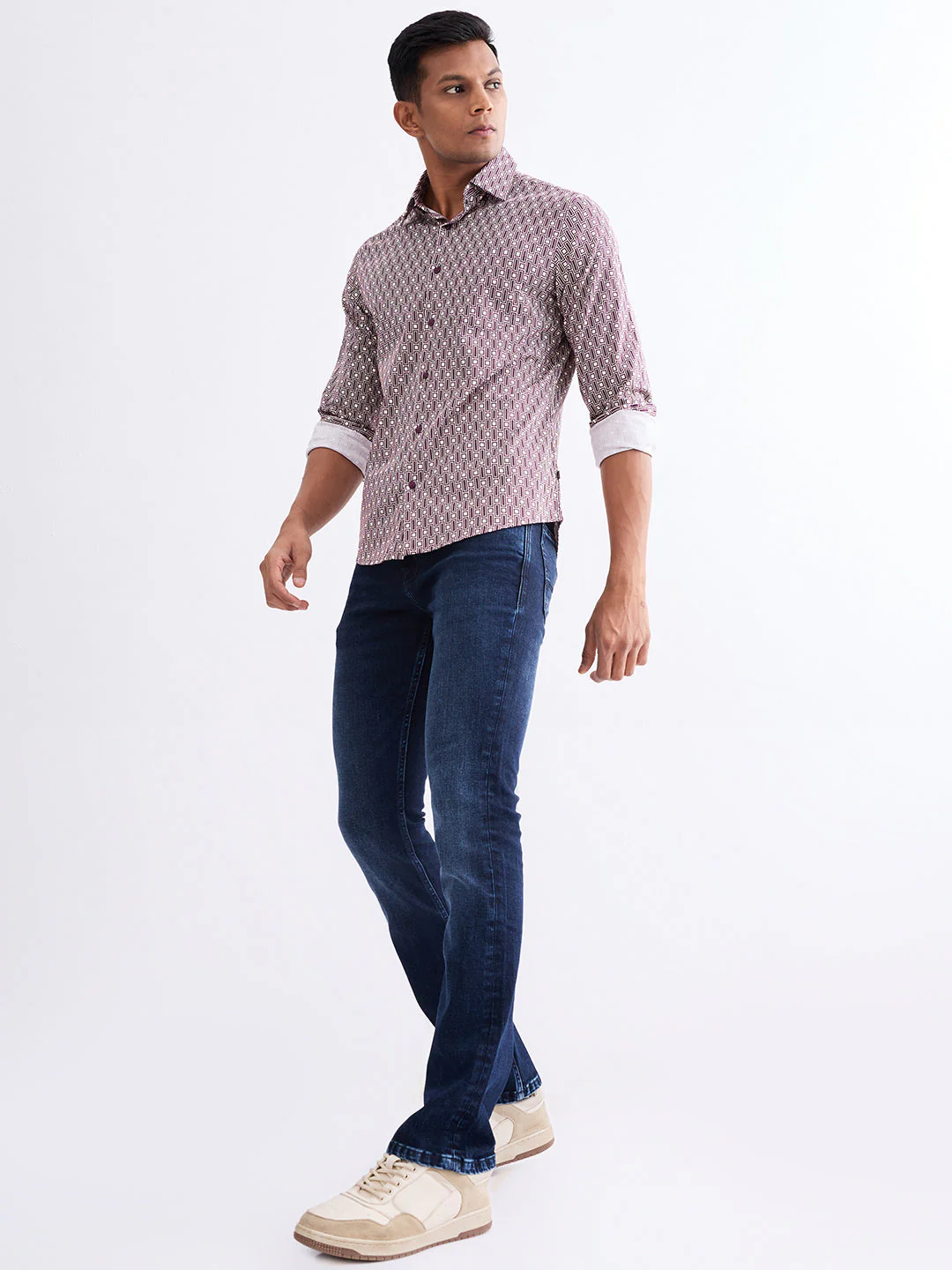 Men Jeans Regular Fit Dark Blue Mid Rise - Image 5