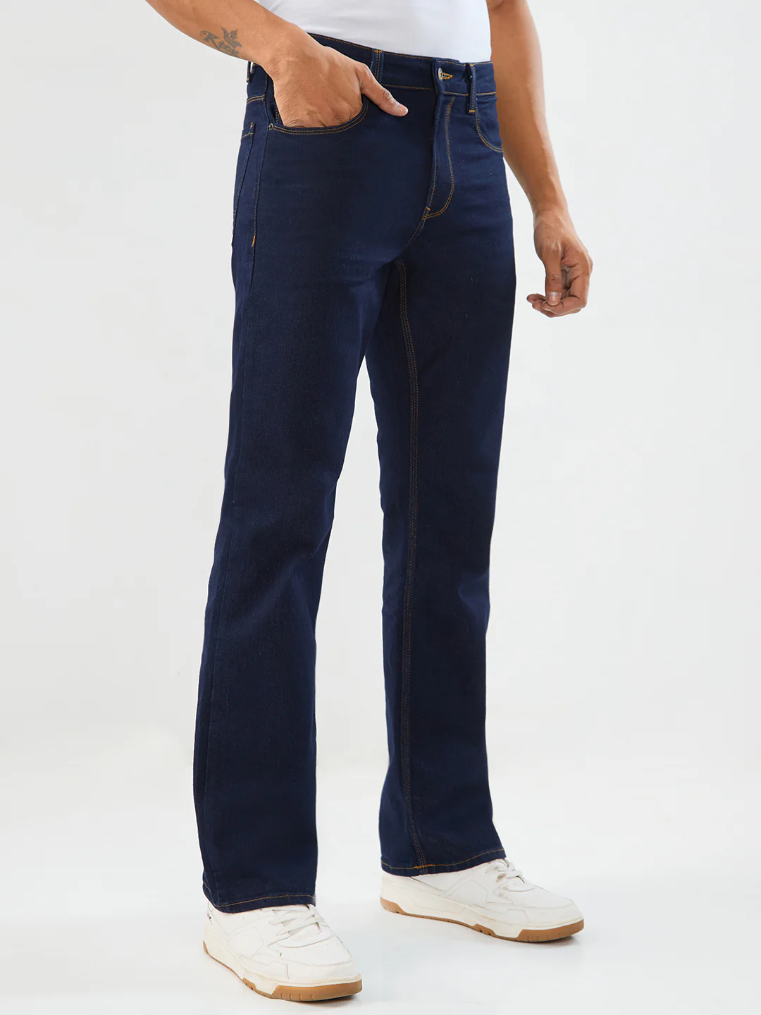 Men Rafter Jeans Boot Cut Fit Blue Mid Rise - Image 2
