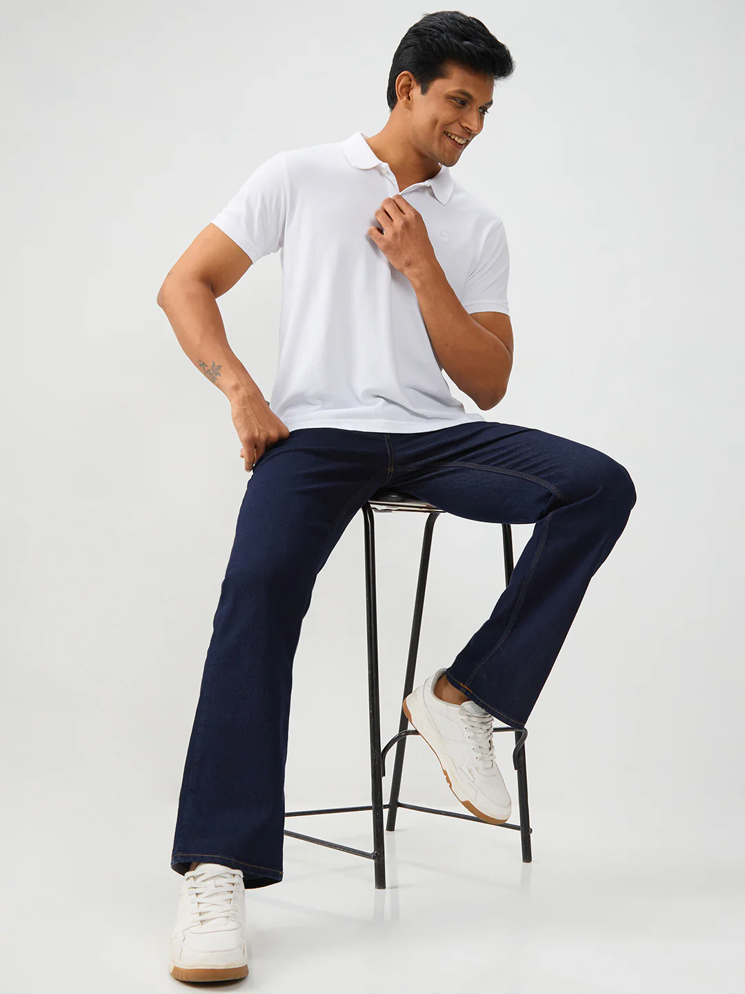 Men Rafter Jeans Boot Cut Fit Blue Mid Rise - Image 7