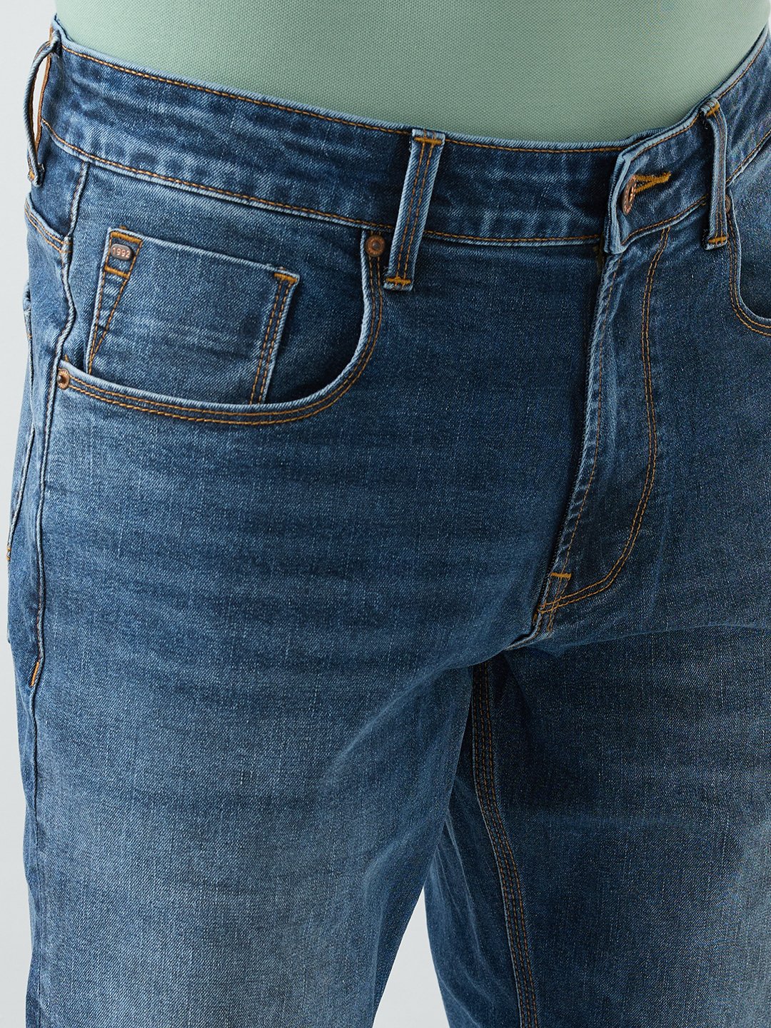 Men Rafter Jeans Boot Cut Fit Blue Mid Rise - Image 6
