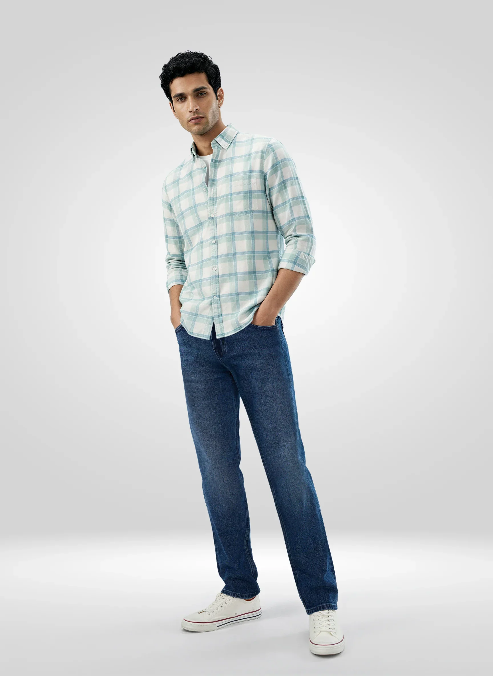 Men Chico Jeans Relaxed Fit Mid Blue Mid Rise