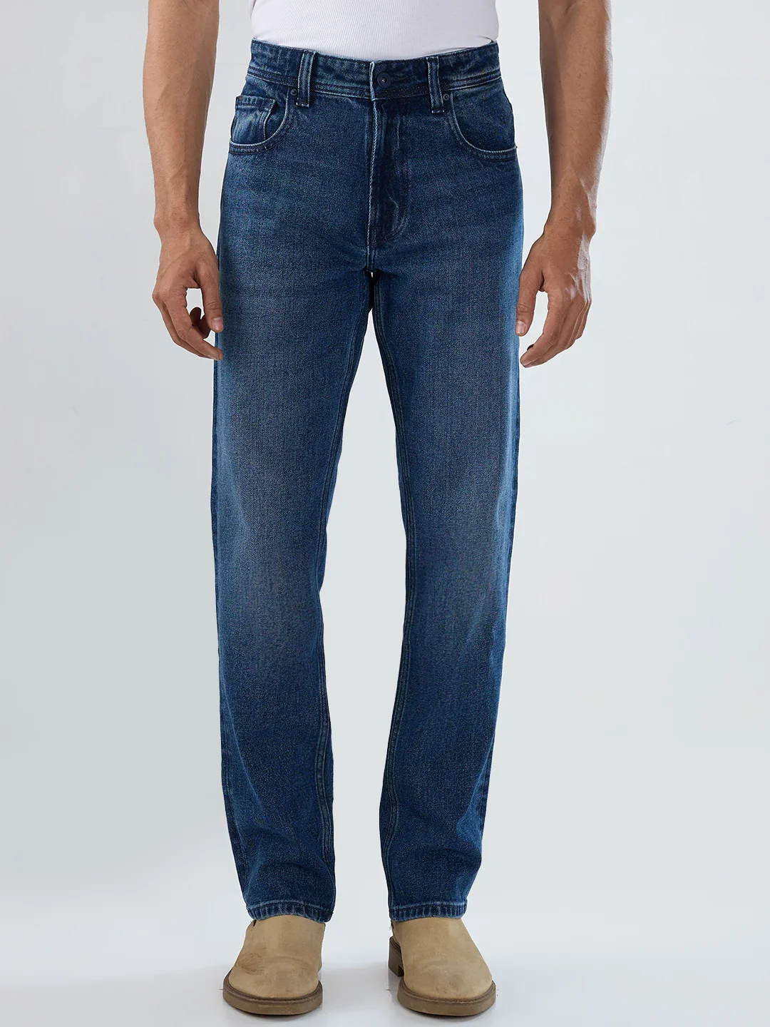 Men Chico Jeans Relaxed Fit Mid Blue Mid Rise - Image 2