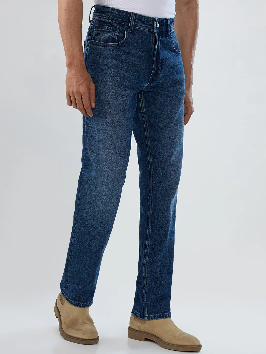 Men Chico Jeans Relaxed Fit Mid Blue Mid Rise - Image 5