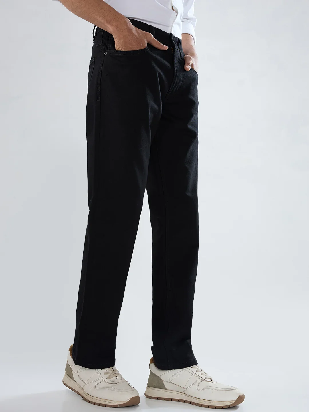 Men Chico Jeans Relaxed Fit Black Mid Rise - Image 4