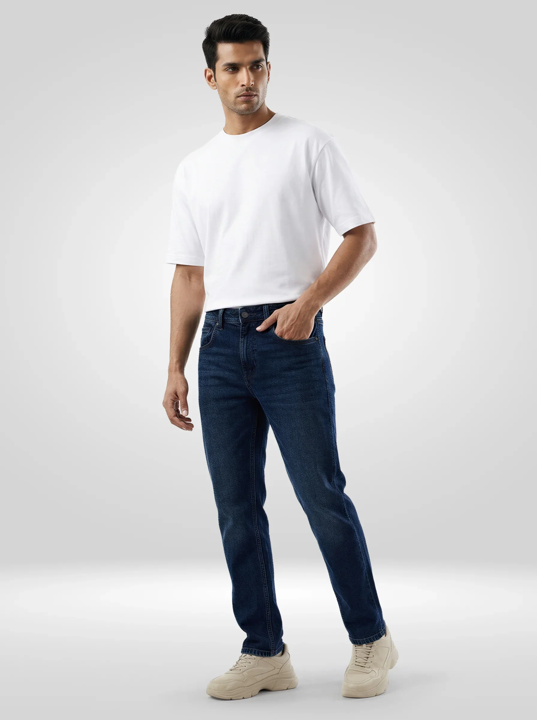 Men Chico Jeans Relaxed Fit Dark Blue Mid Rise