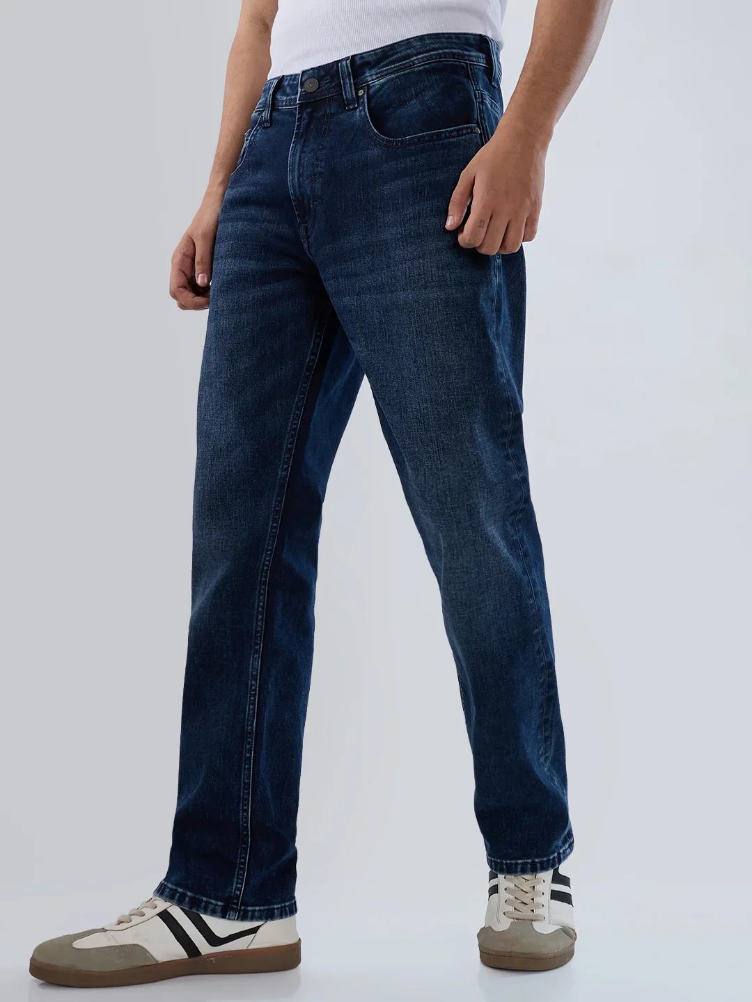 Men Chico Jeans Relaxed Fit Dark Blue Mid Rise - Image 5